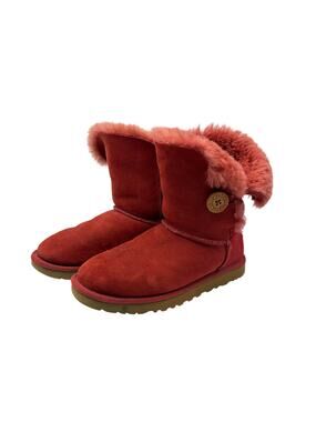 UGG Womens Bailey mini 1 button red short boots. Sheepskin shearling. Size 7